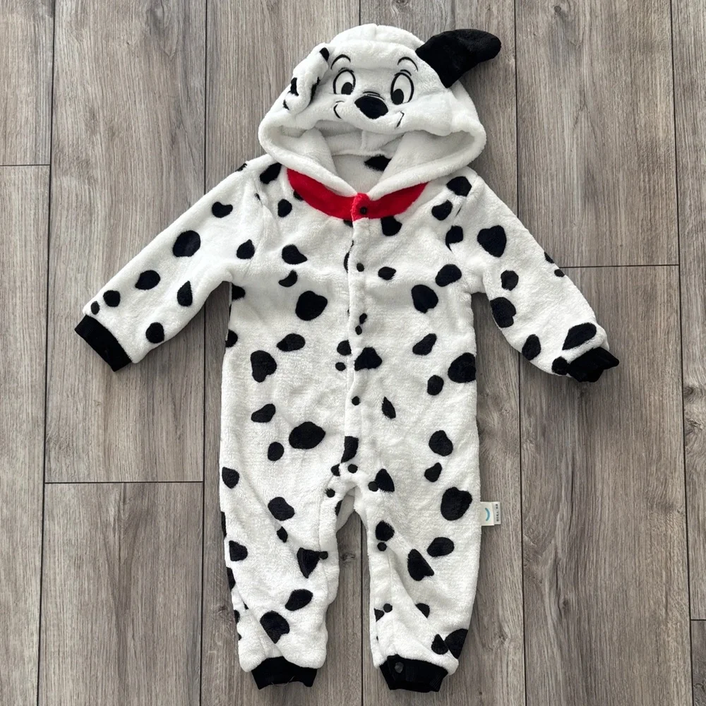 Dalmatian-Inspired‎ Kids Hooded Footie Pajamas